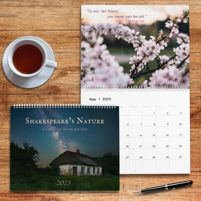 Calendario Fotografía Minimalista moderna cita a Shakespeare (Subido por el creador)