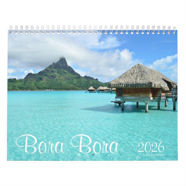 Calendario Fotografía panorámica de Bora Bora 2026 (Tapa)
