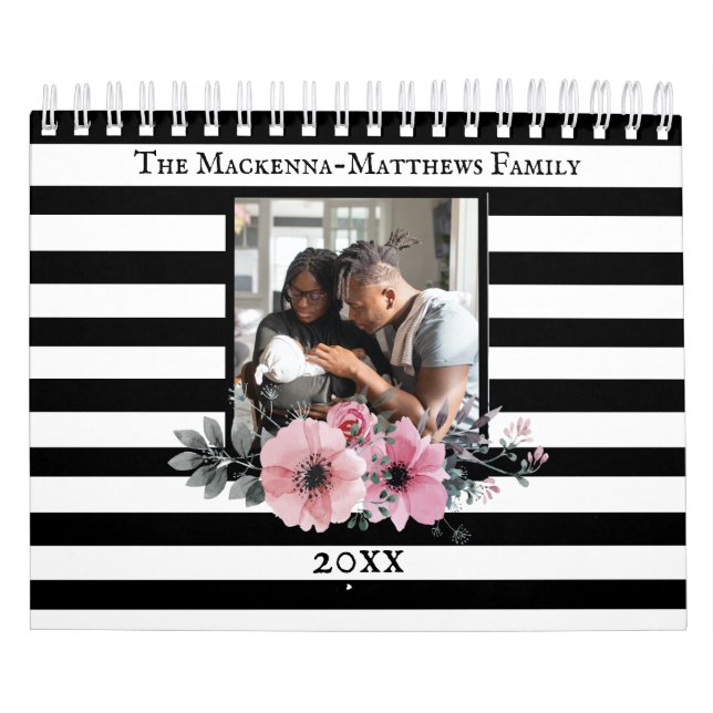 Calendario Fotografía personalizado Bandas Florales Creen Su  (Tapa)
