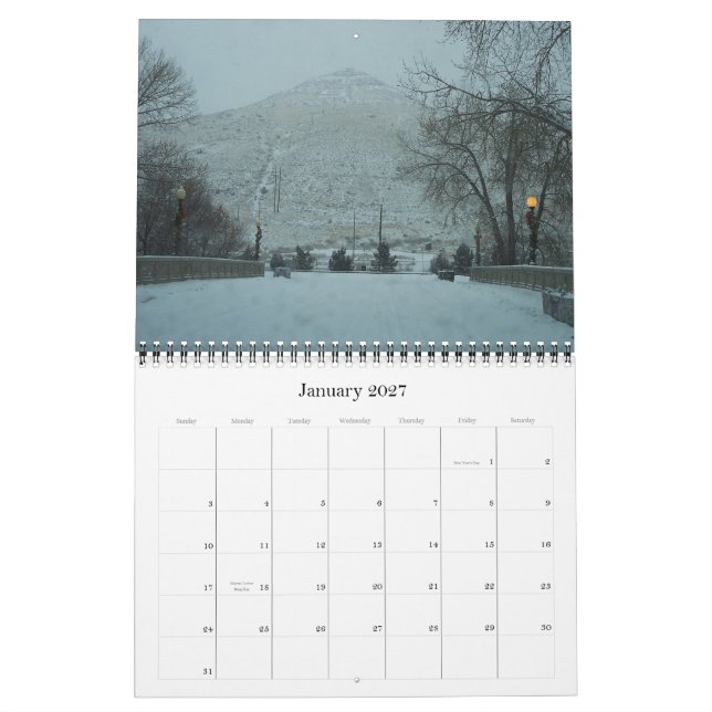 Calendario Fotografías de Colorado (Jan 2027)