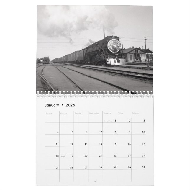Calendario Fotografías del ferrocarril por Alden Armstrong (Jan 2026)