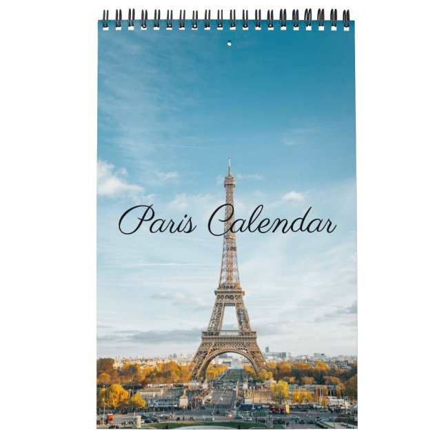 Calendario Fotografías hermosas de París Francia (Tapa)