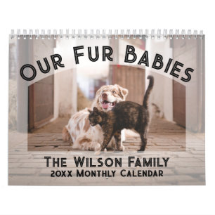 Calendario fotográfico 2024: Cuatro bebés, Mascota