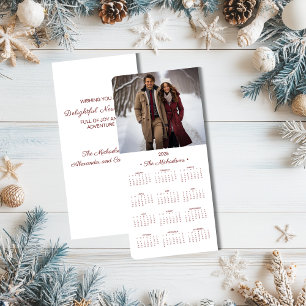 Calendario fotográfico 2025 4x9 Tarjeta de vacacio