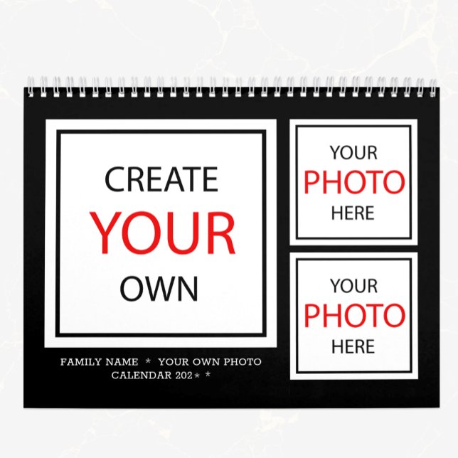 Calendario fotográfico 2026 personalizado / Crear  (Photo Calendar Template)