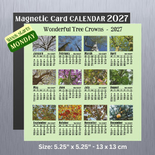Calendario fotográfico de corona de árbol 2027 de 