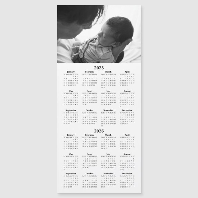 Calendario fotográfico de dos años 2025-2026 (Anverso)