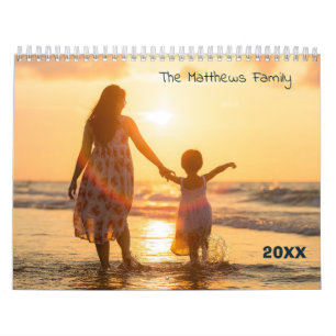 Calendario fotográfico de la familia personalizado