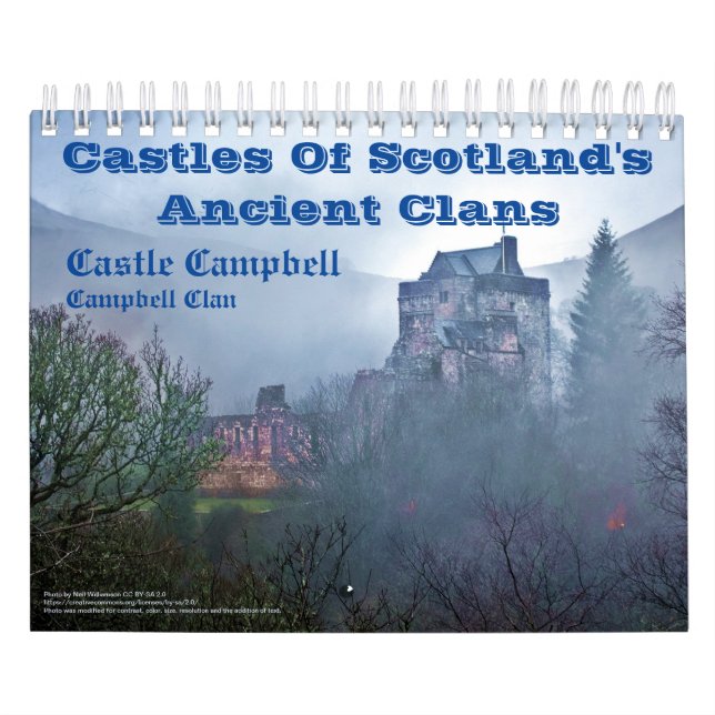 Calendario fotográfico de los castillos de Escocia (Tapa)