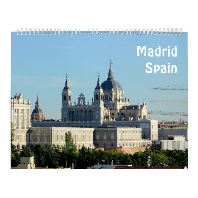 Calendario fotográfico de Madrid, España, 12 meses (Tapa)