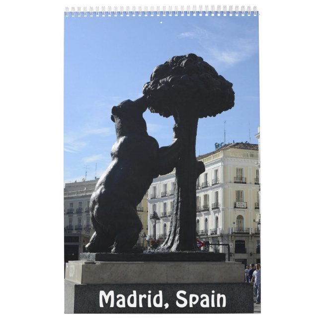 Calendario fotográfico de Madrid, España, 12 meses (Tapa)