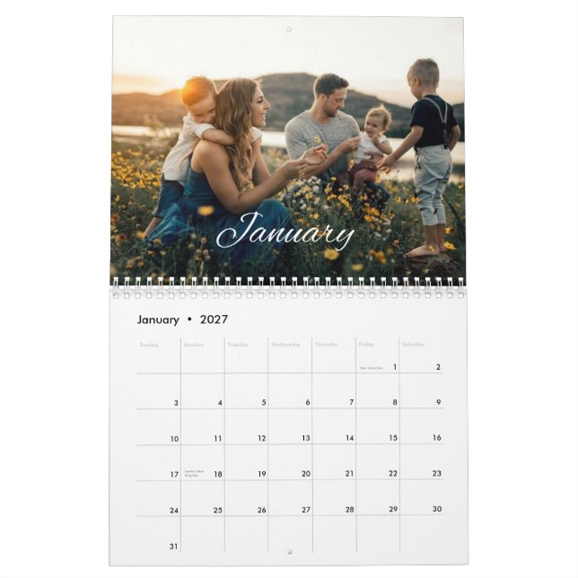 Calendario fotográfico de Personalizados familiare (Jan 2027)