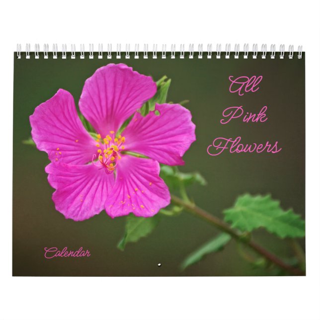 Calendario fotográfico de todas las flores rosadas (Tapa)