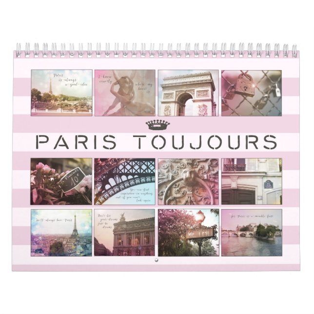 Calendario fotográfico de turismo de París (Tapa)