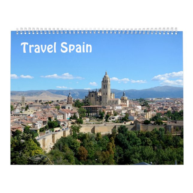 Calendario fotográfico de viajes España de 12 mese (Tapa)