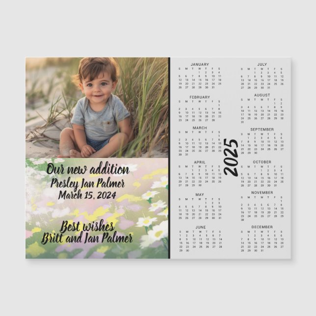 Calendario fotográfico familiar 2025 (Anverso)