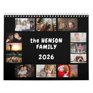 Calendario fotográfico familiar 2026 Mensual 12 fo