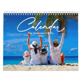 Calendario fotográfico familiar, calendario Person