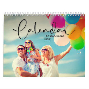 Calendario fotográfico familiar, calendario Person