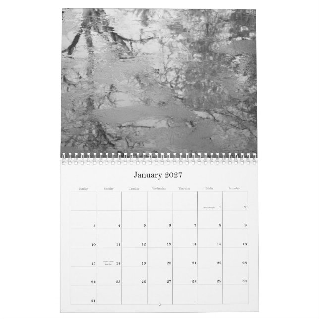 Calendario fotográfico monocromo Bella Artes (Jan 2027)