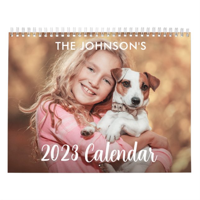 Calendario fotográfico personalizado 2023 Simple 1 (Tapa)