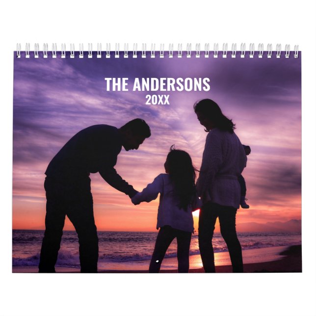 Calendario fotográfico Personalizado 2025 | Texto  (Tapa)