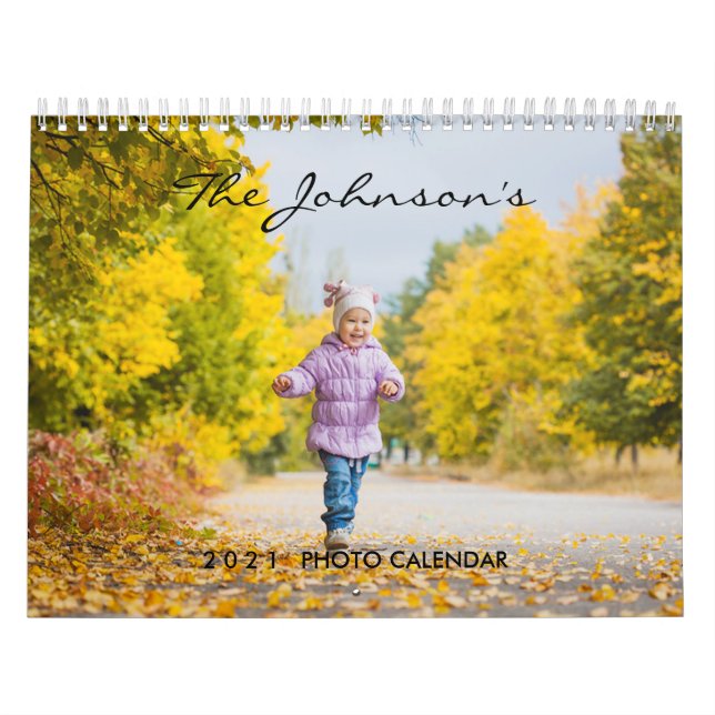 Calendario fotográfico Personalizado 2026 | Texto  (Tapa)