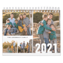 Calendario fotográfico Personalizado de 2021 Simpl