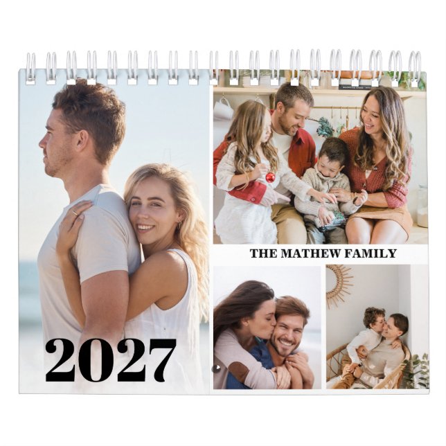 Calendario fotográfico Personalizado de 2027 Simpl (Tapa)