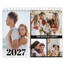 Calendario fotográfico Personalizado de 2027 Simpl