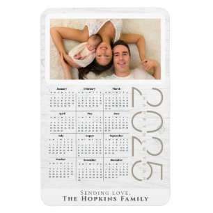 Calendario fotográfico personalizado imán Madera b