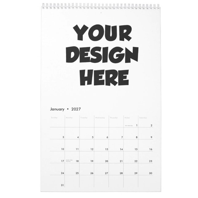 Calendario fotográfico personalizado - Regalo fami (Jan 2027)