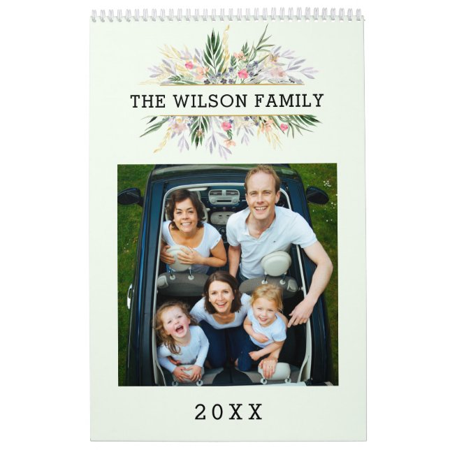 Calendario fotográfico personalizado Simple Crear  (Tapa)