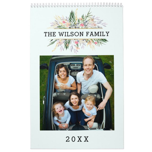 Calendario fotográfico personalizado Simple Crear  (Tapa)