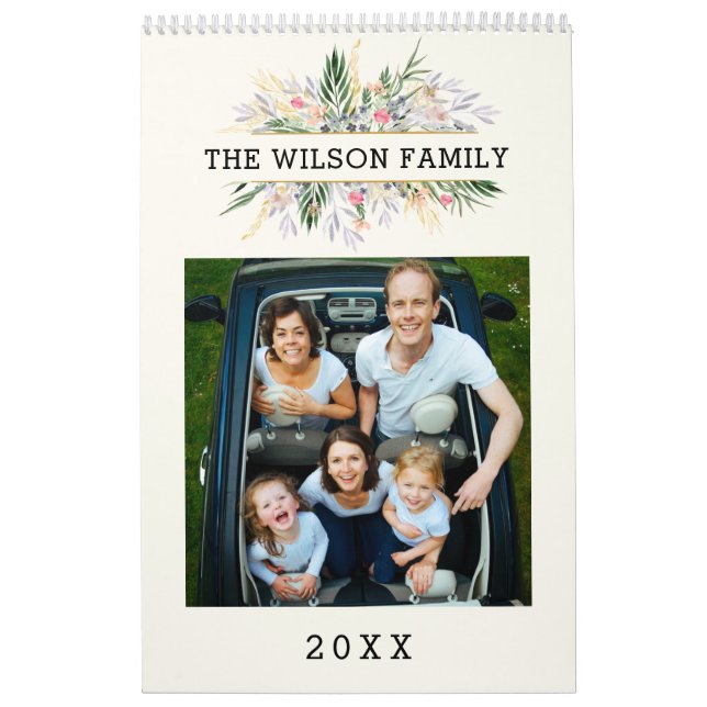 Calendario fotográfico personalizado Simple Crear  (Tapa)