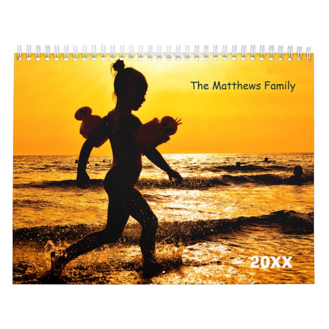 Calendario fotográfico personalizado | Texto de añ (Tapa)