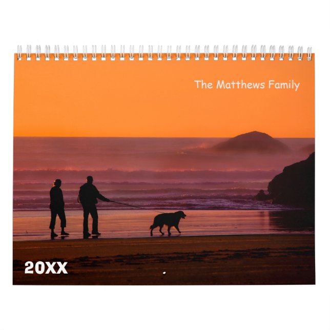 Calendario fotográfico personalizado | Texto de añ (Tapa)