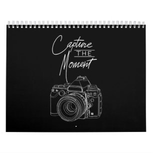 Calendario Fotógrafo de cámara fotográfica de momento de c