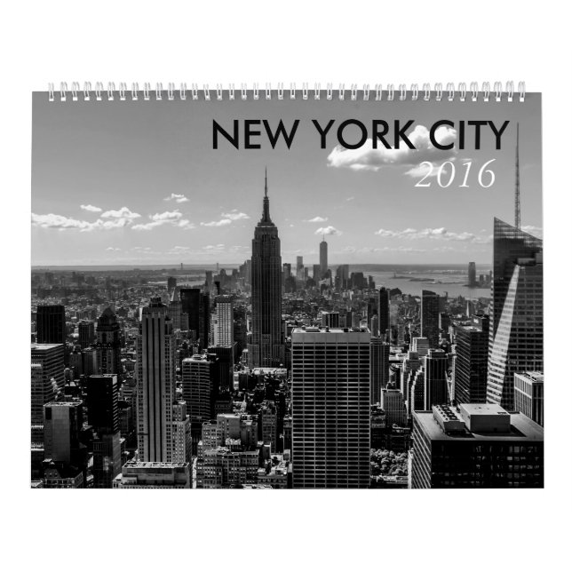 Calendario Fotos blancos y negros icónicas de New York City (Tapa)