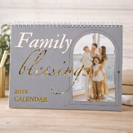 Calendario Fotos de bendición familiar Escritura cristiana