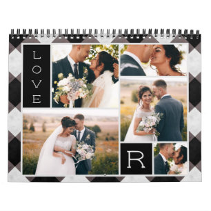 Calendario Fotos de boda del primer año de recién casados con