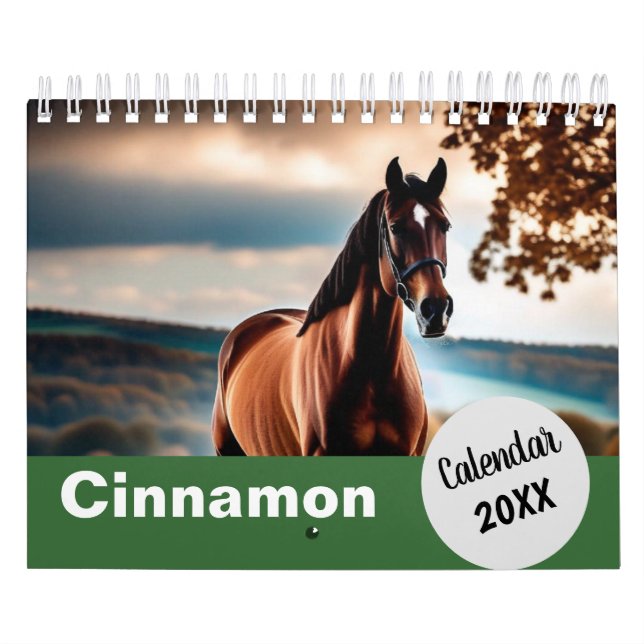 Calendario Fotos de caballos personalizadas año crear uno pro (Tapa)