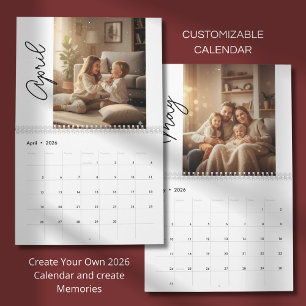 Calendario Fotos de diseño moderno personalizado simple