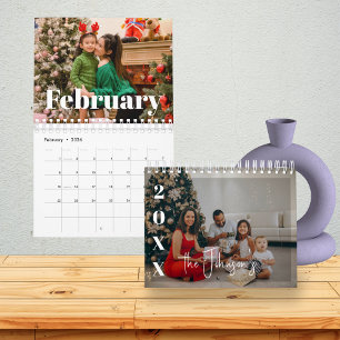 Calendario Fotos de familia modernas 2026 Texto superpuesto s