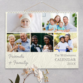 Calendario Fotos de Familia y Amigos Crema Personalizadas