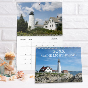 Calendario Fotos de los Faros Maine 2025