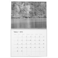 Calendario fotos de naturaleza en blanco al negro