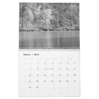 Calendario fotos de naturaleza en blanco al negro