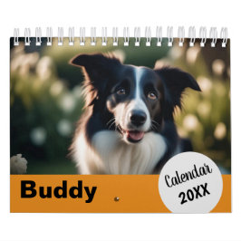 Calendario Fotos de Perros Mascota Año Naranja Fotografía Per