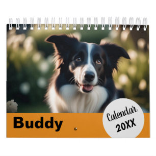 Calendario Fotos de Perros Mascota Año Naranja Fotografía Per